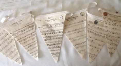 handmade classical music bunting